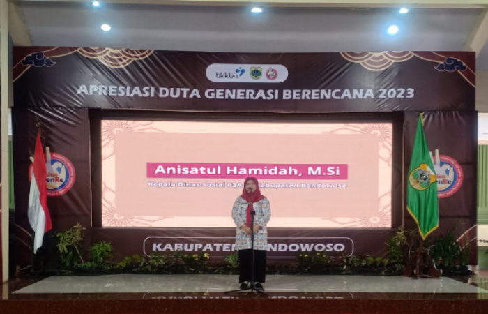 P3AKB Kabupaten Bondowoso mengucapkan selamat datang di apresiasi Duta genre generasi berencana Kabupaten Bondowoso